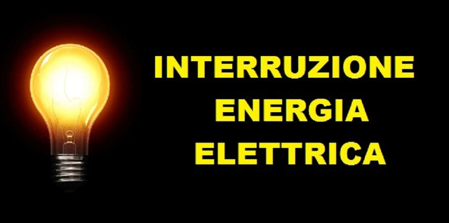 Avviso di interruzione di energia elettrica- frazione tina -mercoledi' 14 dicembre